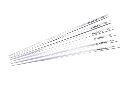 Set bacchette sushi acciaio - bacchette,